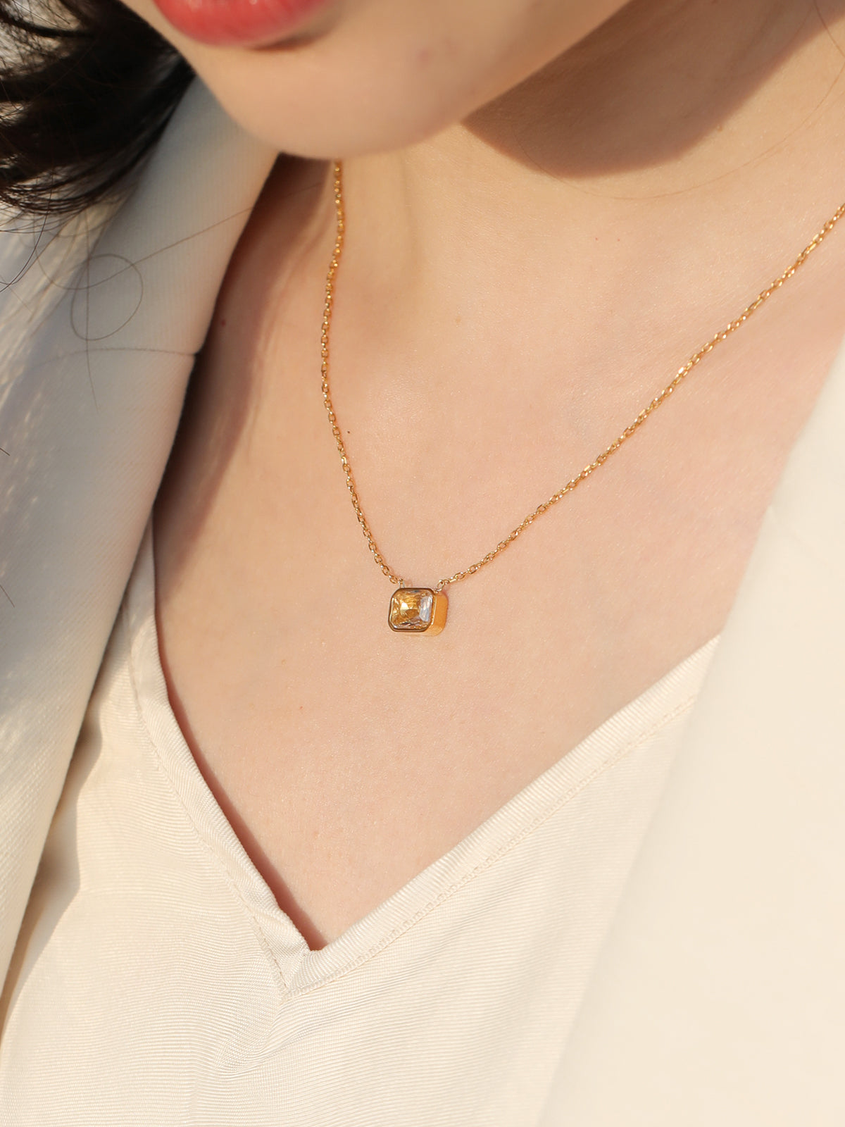 Faceted Crystal Necklace