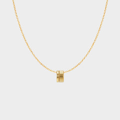 Sculpted Cylinder Pendant Necklace