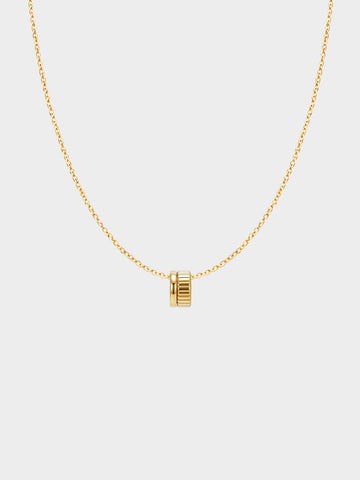Sculpted Cylinder Pendant Necklace