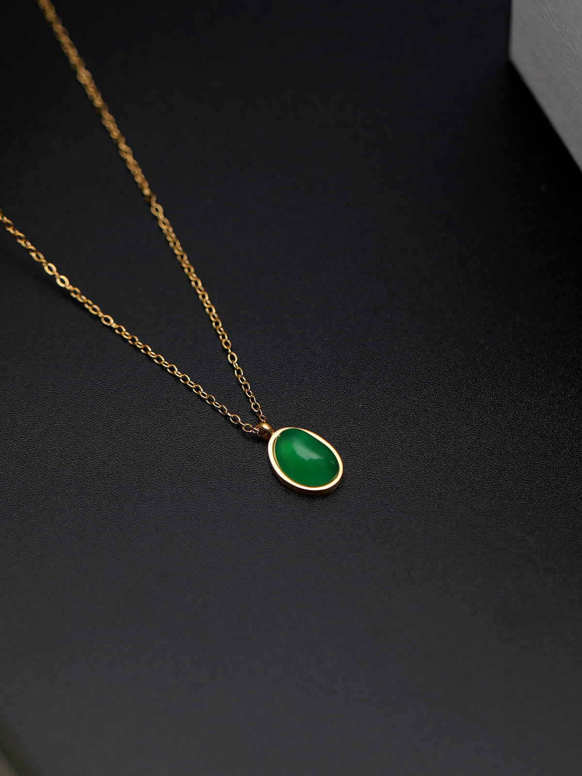 Serene Green Chalcedony Necklace