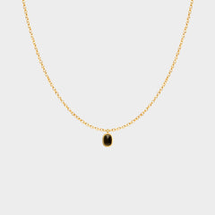 Noir Onyx Bezel Necklace
