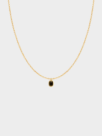 Noir Onyx Bezel Necklace