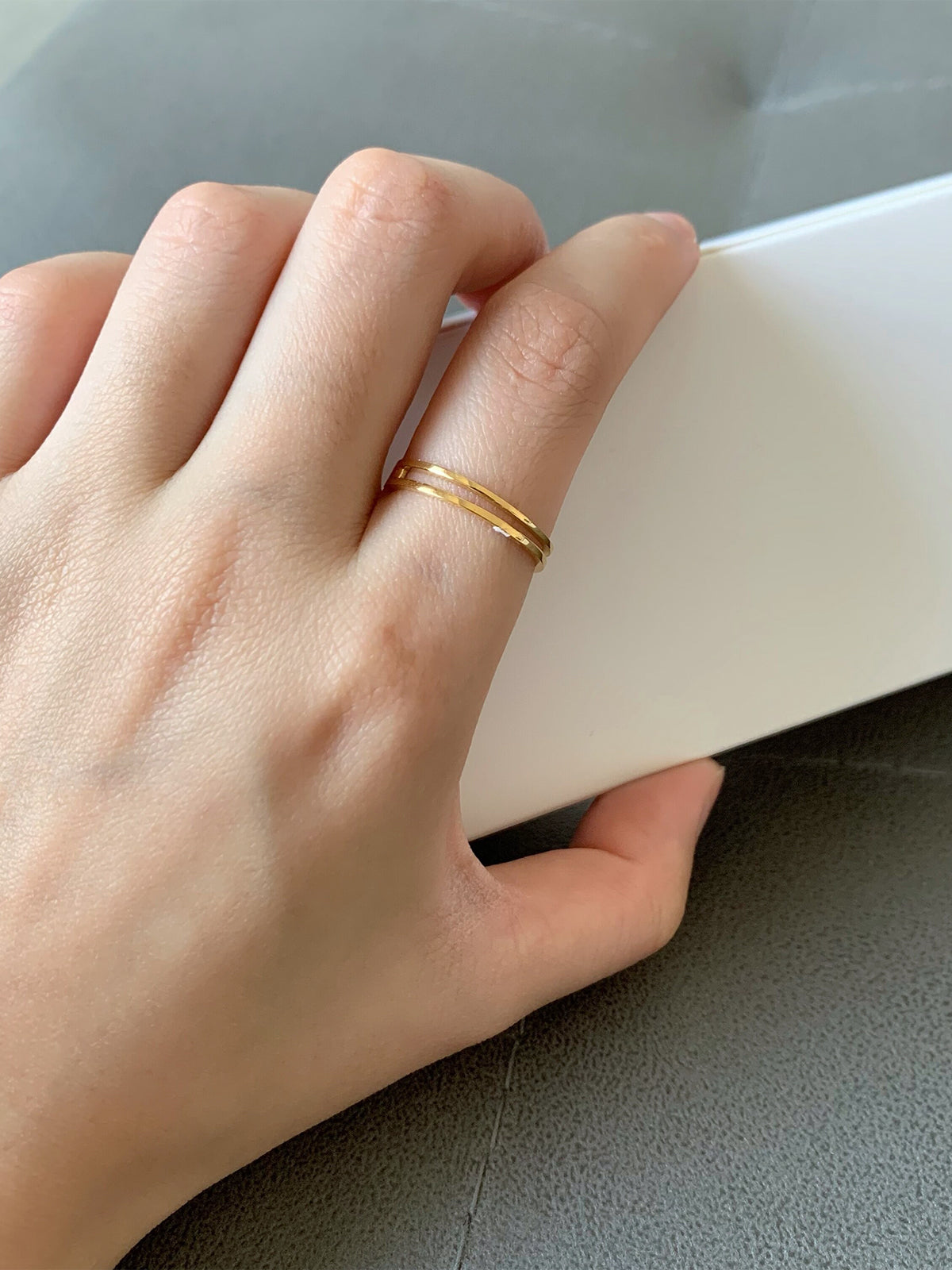 JUDY Girl-Double Band Cuff Ring