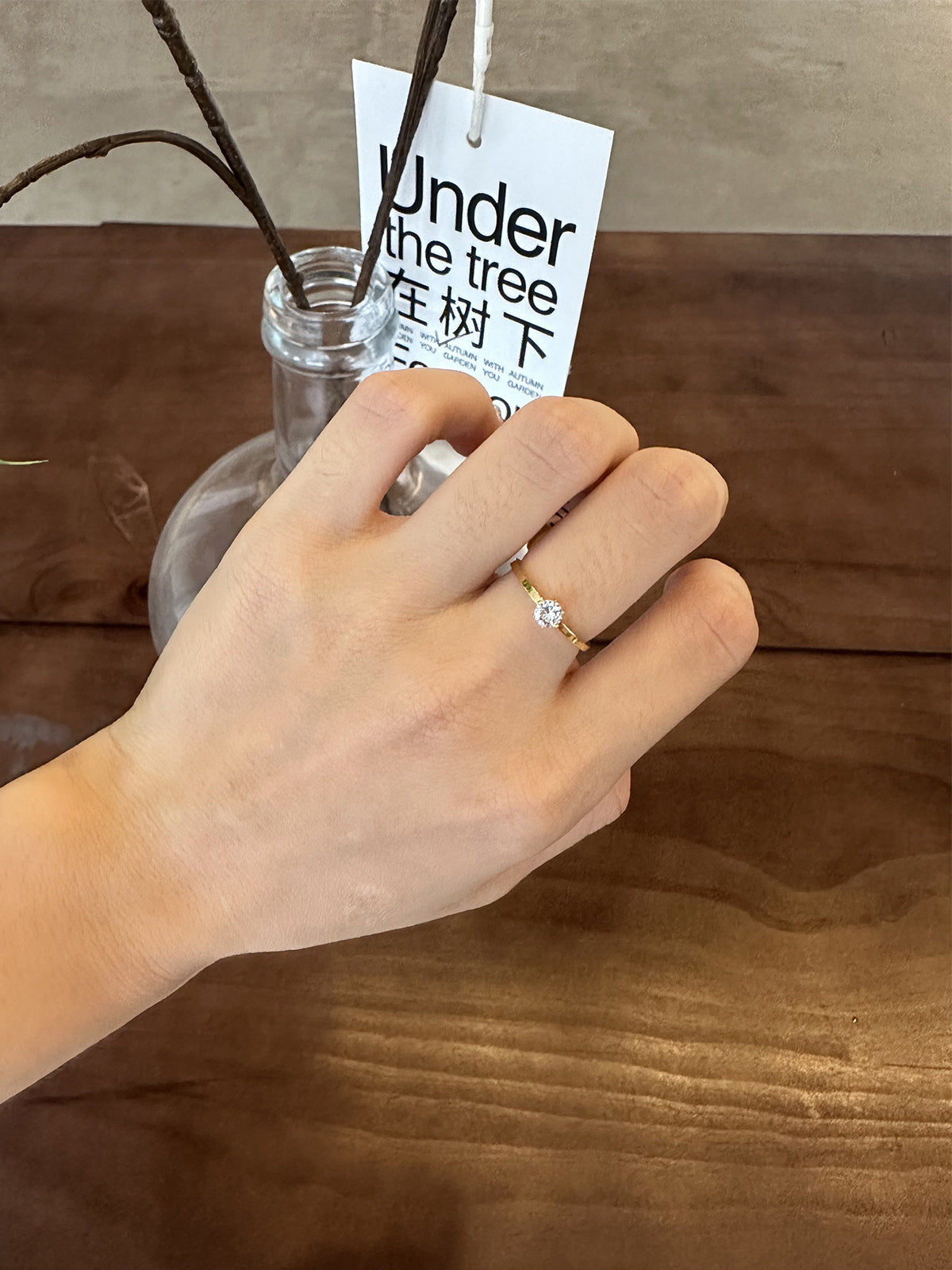 JUDY Girl-Classic CZ Solitaire Ring