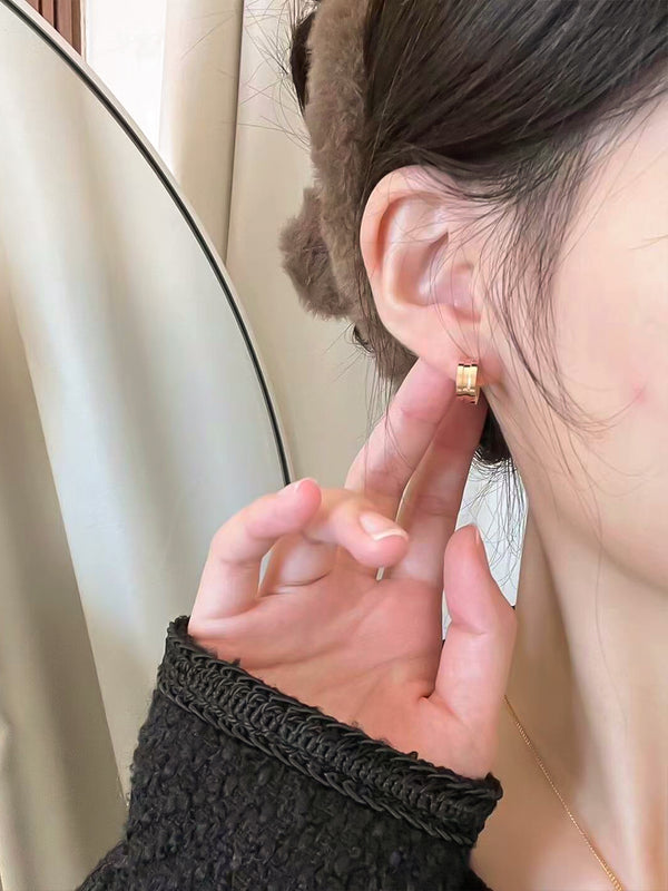 Aco Stud Earrings - Rose Gold
