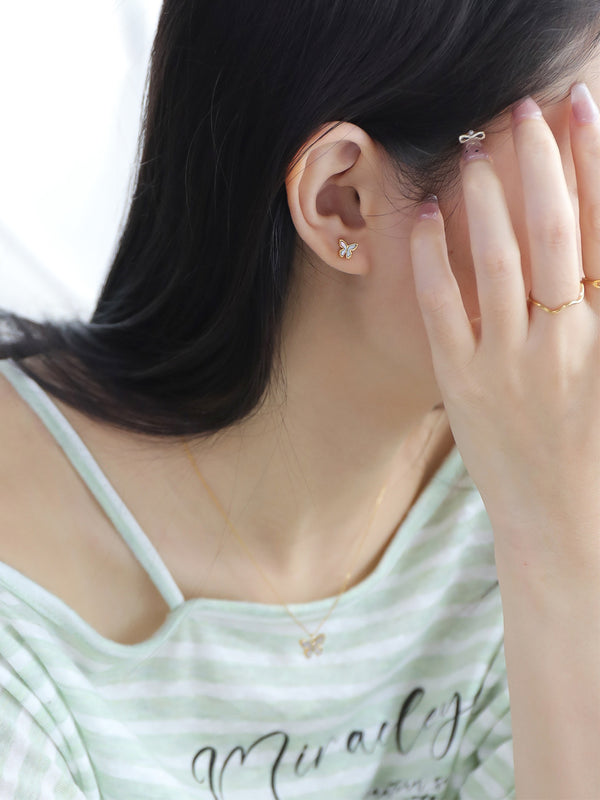 Pearlescent Butterfly Earrings