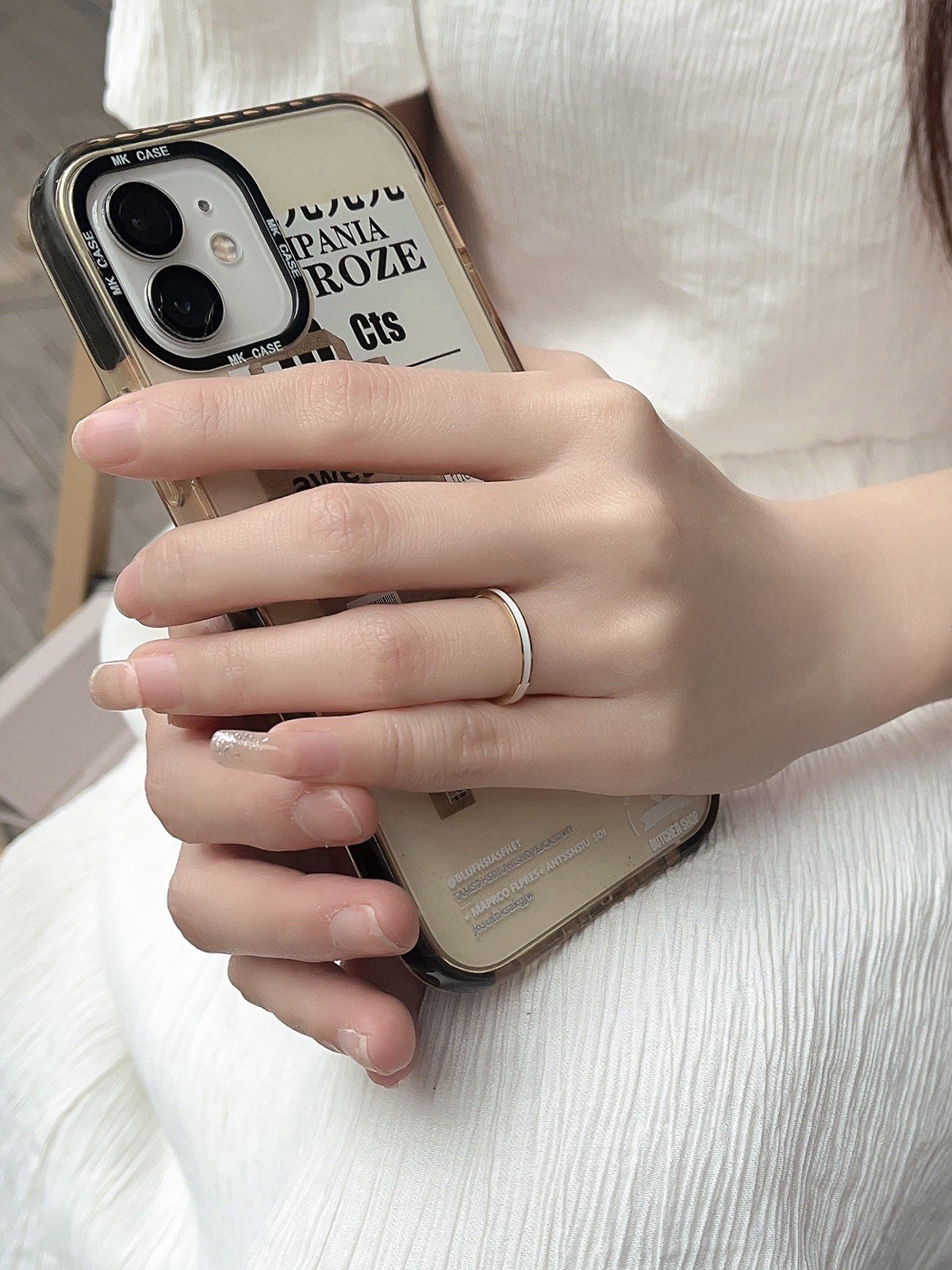 JUDY Girl-Ivory Inlay Band Ring