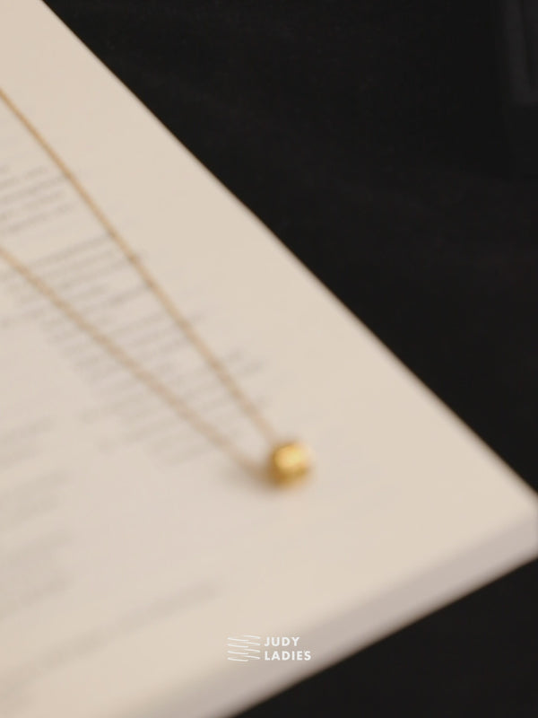 Sculpted Cylinder Pendant Necklace