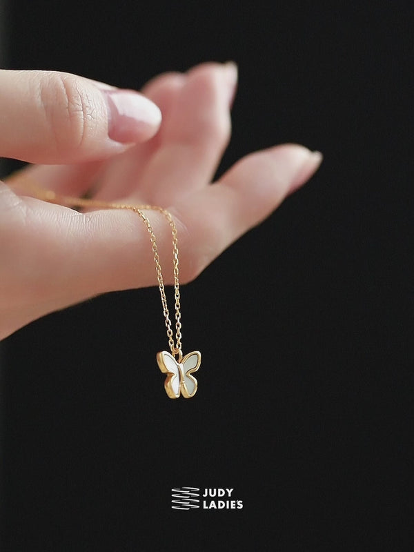 Pearlescent Butterfly Necklace